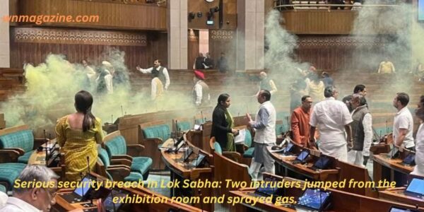 Serious security breach in Lok Sabha: Two intruders jumped from the exhibition room and sprayed gas.