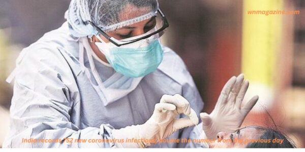 India records 752 new COVID-19 infections, double the number from the previous day