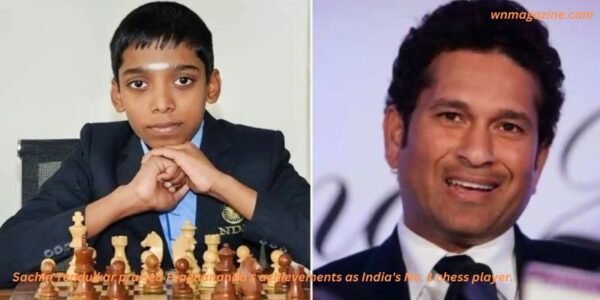Sachin Tendulkar praised Pragnananda's achievements as India's No. 1 chess player.