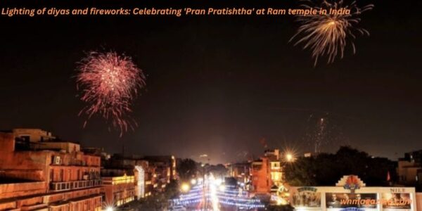 Lighting of diyas and fireworks: Celebrating 'Pran Pratishtha' at Ram temple in India