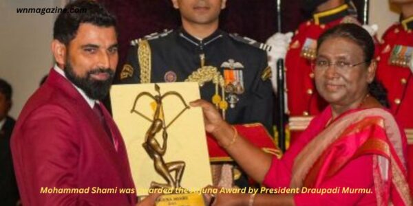 Mohammad Shami was awarded the Arjuna Award by President Draupadi Murmu.