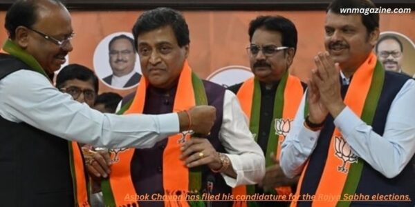 Ashok Chavan has filed his candidature for the Rajya Sabha elections.