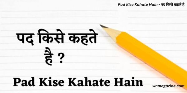 Pad Kise Kahate Hain - पद किसे कहते है