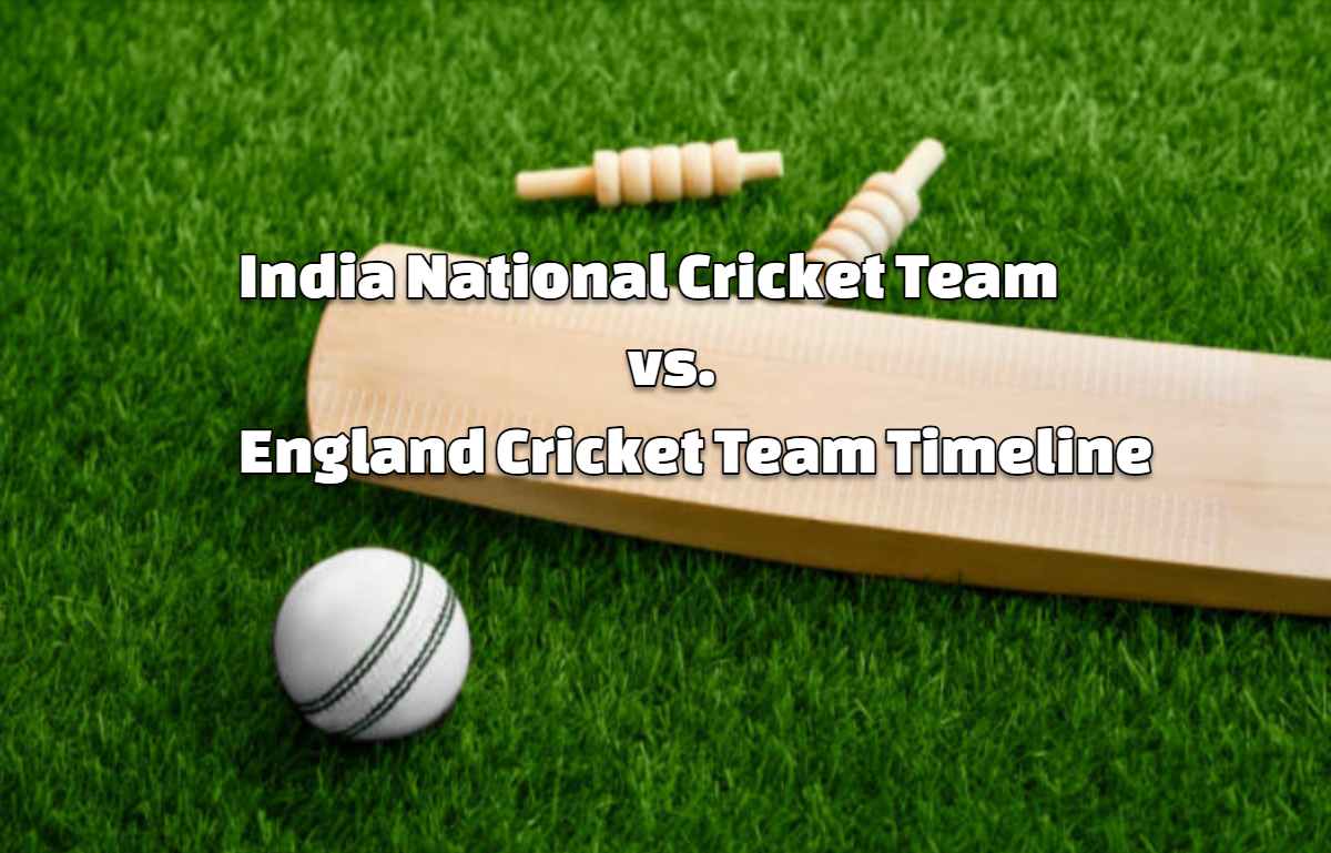 India National Cricket Team vs. England Cricket Team Timeline