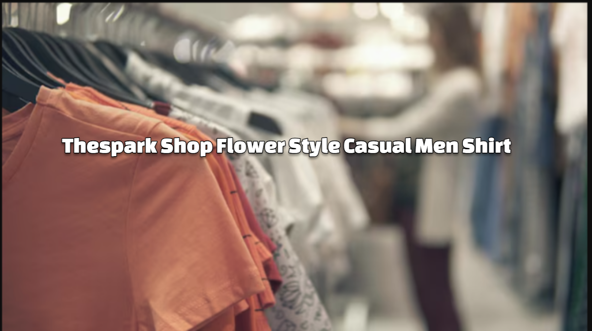 Thespark Shop Flower Style Casual Men Shirt